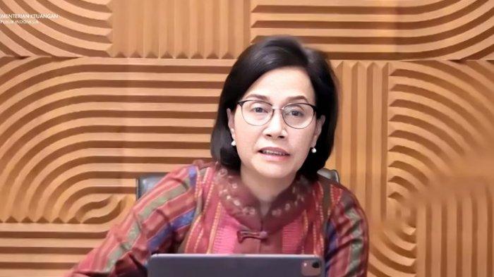Menkeu Sri Mulyani secara daring dalam Konferensi Pers APBN Kita, Selasa (25/5/2021)