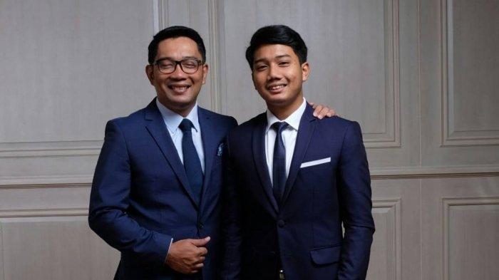 Ridwan Kamil dan putra sulungnya, Emmiril Khan Mumtadz.