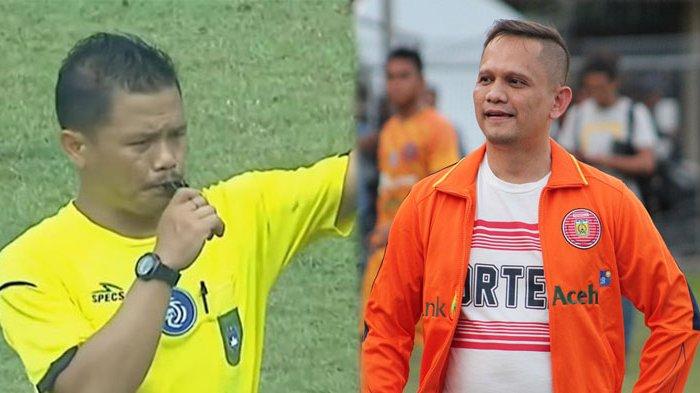 Wasit Iwan Sukoco dan Presiden Persiraja Nazaruddin Dek Gam