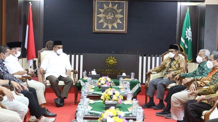 Partai Gerindra berkunjung ke Kantor PP Muhammadiyah Yogyakarta, Kamis (23/9/2021).