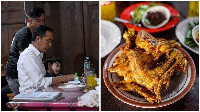 Kolase foto Ayam Goreng Mbah Karto Tembel, kuliner favorit Jan Ethes dan Presiden Jokowi di Sukoharjo.