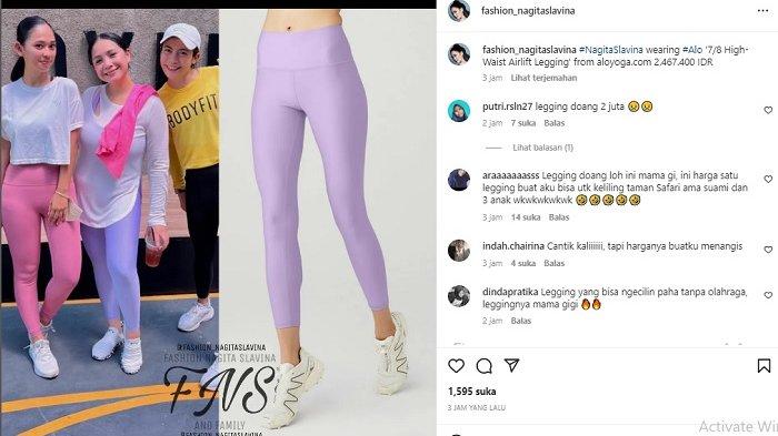 NagitaSlavina wearing Alo '7/8 High-Waist Airlift Legging'