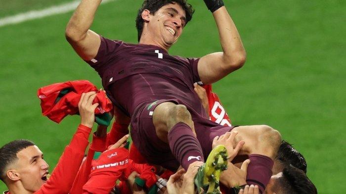 Kiper Maroko, Yassine Bouno jadi pahlawan saat lawan Spanyol di Piala Dunia 2022.