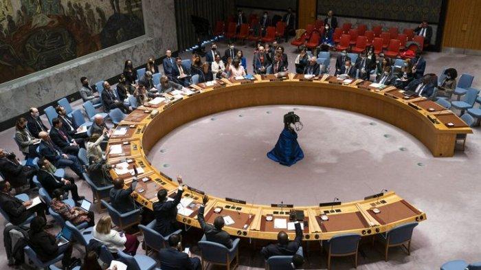 Anggota Dewan Keamanan PBB memilih untuk abstain dari resolusi yang diusulkan oleh Federasi Rusia dan karena itu mencegah pengesahannya selama pertemuan Dewan Keamanan PBB, Rabu, 23 Maret 2022, di markas besar PBB.