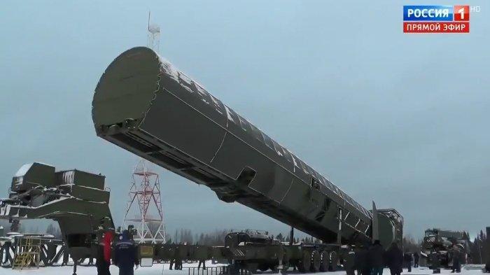 Ujicoba rudal Sarmat Heavy-class ICBM milik Rusia.