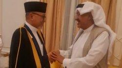 Menteri Perdagangan RI Zulkifli Hasan bersama pemilik Bank Al-Bilad, Syekh Ibrahim Al-Subaie di Jeddah, Arab Saudi pada Sabtu (21/1/2023) malam waktu setempat.