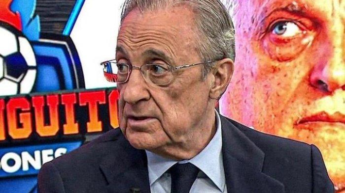 Florentino Perez saat diwawancarai media Spanyol, El Chiringuito, Kamis (16/6/2022).