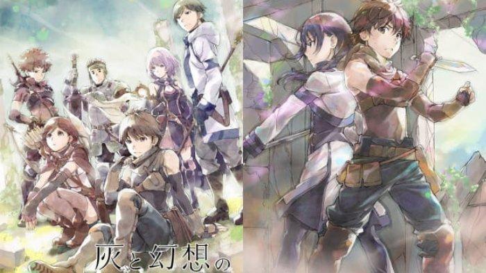 Poster serial anime Hai to Gensou no Grimgar atau Grimgar: Ashes and Illusions yang termasuk dalam 3 daftar rekomendasi serial anime bergenre Isekai yang tayang selain di anoBoy.