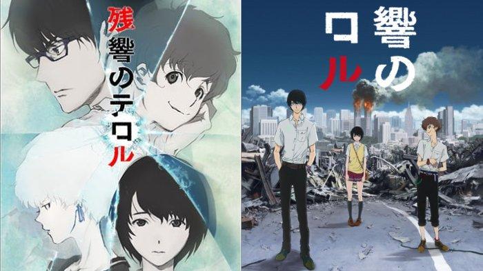 Poster anime Zankyou no Terror atau Terror in Resonance yang termasuk dalam 3 daftar rekomendasi anime genre Psychological yang tayang selain di anoBoy.