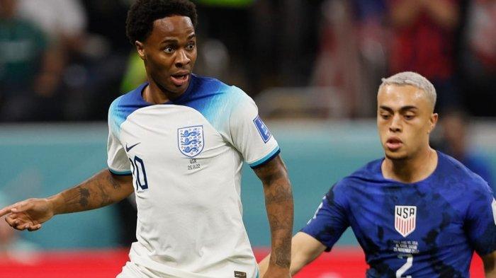 Sterling Dan Sergino Dest di laga Piala Dunia 2022 Timnas Inggris Vs Amerika Serikat, Sabtu (26/11/2022) dini hari WIB.