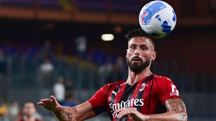 Striker AC Milan Olivier Giroud positif Covid-19