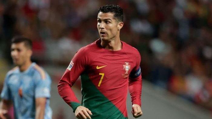 Cristiano Ronaldo tampil pada laga antara timnas Portugal dan timnas Spanyol, Selasa (27/9/2022).