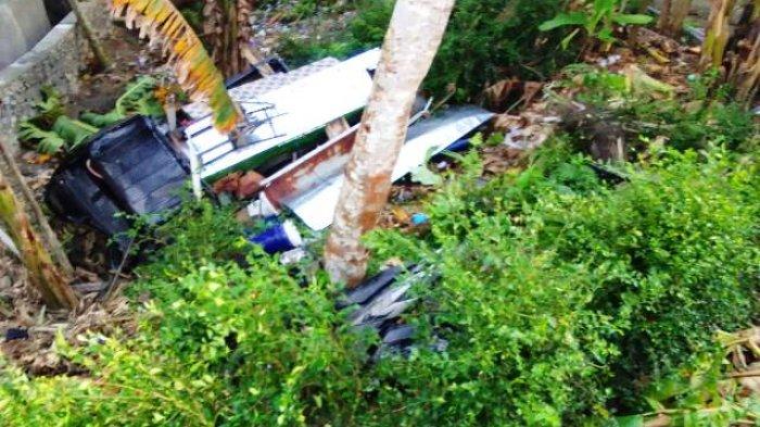 Kecelakaan beruntun di Grumbul Gembrong RT 5 RW 1, Desa Rawaheng, Kamis (18/8/2022). Satu orang meninggal.
