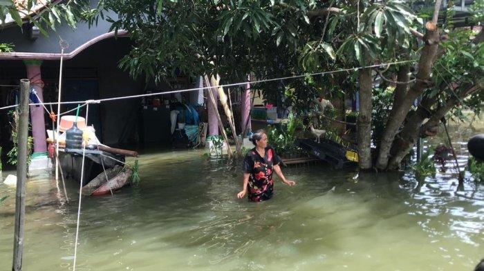 Ilustrasi kondisi banjir di Desa Prampelan Kecamatan Sayung, Kabupaten Demak, Jawa Tengah.
