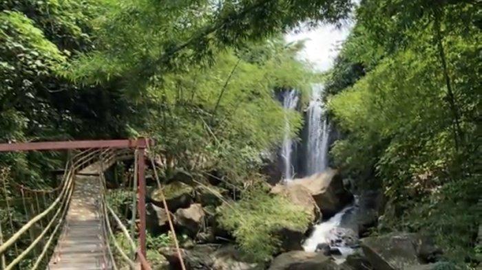 Suasana lokasi wisata Curug Gending Asmoro di Dusun Tompogunung, Desa Kalongan, Kecamatan Ungaran Timur, Kabupaten Semarang.