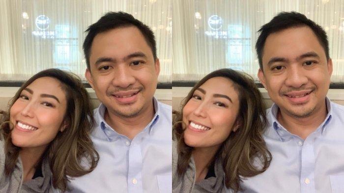 Ayu Dewi dan suaminya Regi Datau, yang diisukan selingkuh dengan Denise Chariesta.