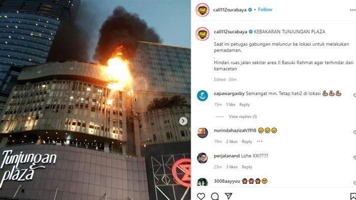Detik-detik Tunjungan Plaza Surabaya kebakaran menurut Call 112
