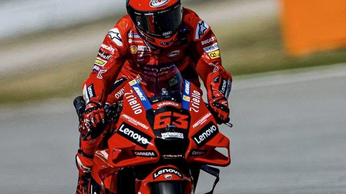 Francesco Bagnaia menempati starting grid terdepan di MotoGP Jerman 2022.