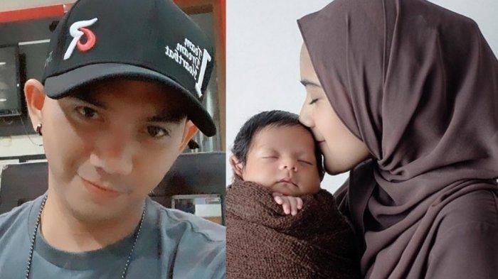Kolase foto Rizki DA, Nadya Mustika Rahayu dan bayi mereka Syaki.