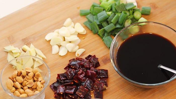 Bahan-bahan untuk membat Ayam Kung Pao