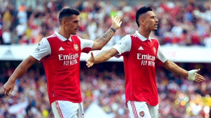 Gabriel Martinelli mencetak gol di Liga Inggris saat Arsenal vs Leicester City yang berakhir 4-2 di Emirates