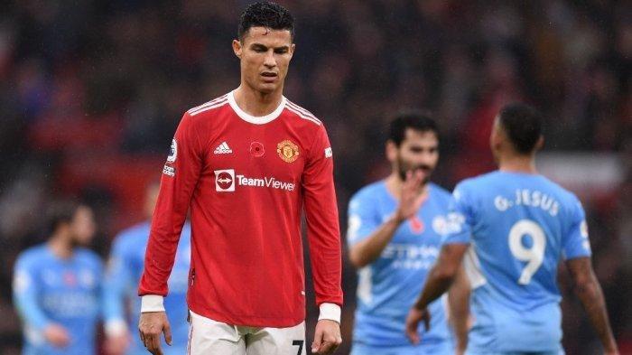 Man City vs Man Utd, Liga Inggris - Foto dok Ilustrasi: Cristiano Ronaldo di Liga Inggris antara Manchester United vs Manchester City di Old Trafford di Manchester, barat laut Inggris, pada 6 November 2021.