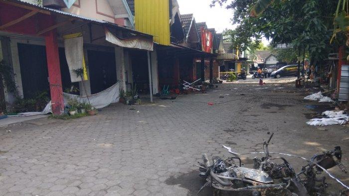 Ruko rusak dan sejumlah motor Terbakar di Babarsari