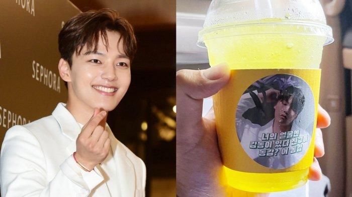 Yeo Jin Goo memamerkan minuman kiriman Jungkook BTS