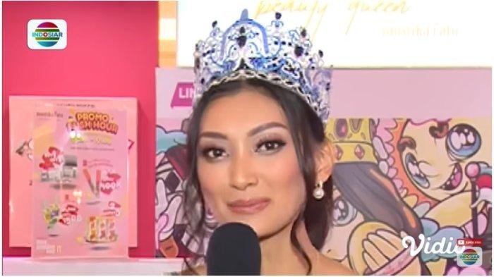 Puteri Indonesia Pariwisata 2022, Adinda Chersheilla beber jika ada 40 Puteri Indonesia yang akan jadi Bridesmaid pernikahan Erina Gudono dan Kaesang Pangarep. (Tangkapan Layar YouTube Indosiar)
