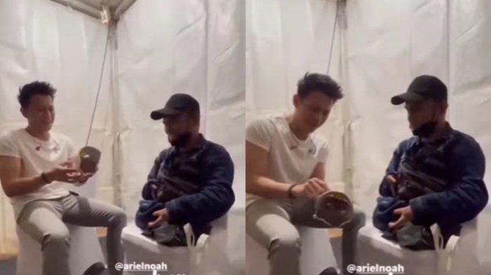 Momen Ariel Noah menyapa fans disabilitas. (Instagram/@bangariboeriel)