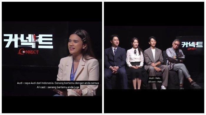 Potret Audi Marissa saat mendapat kesempatan mewawancarai para pemain Drama Korea Connect. (Instagram/ @audimarissa)