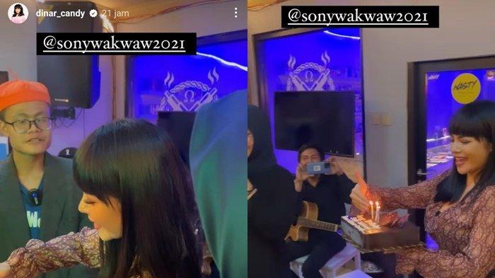Dinar Candy baru saja memberikan kejutan ulang tahun yang manis kepada seorang pria. Aksi ini seolah menegaskan hubungan Dinar dan Ridho benar-benar sedang di ujung tanduk. (Instagram/@dinar_candy)