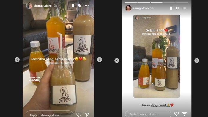 Sama dengan Presiden Jokowi, Erina Gudono rupanya juga doyan mengkonsumsi jamu. (Instagram/@erinagudono @shaniagudono)