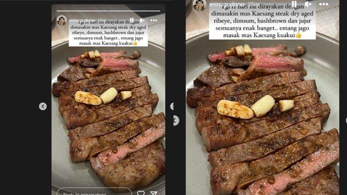 Kaesang Pangarep masak menu spesial untuk Erina Gudono. Langsung dapat pujian (Instagram/@erinagudono)