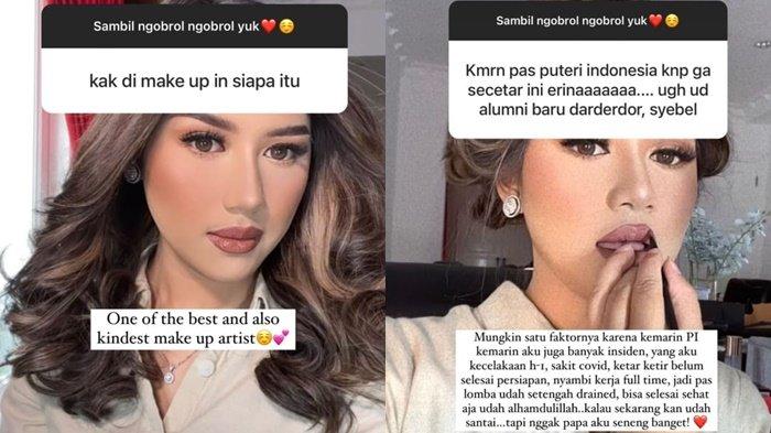 Erina Gudono ungkap perjuangan saat mengikuti ajang Puteri Indonesia. Rupanya saat akan berkontestasi di ajang tersebut Pacar Kaesang Pangarep sempat mengalami beberapa insiden. Hal itu diungkap di sosial media pribadinya. (Instagram/@erinagudono)