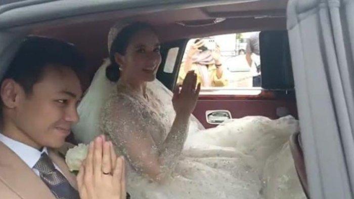 Potret pasangan Rob Clinton dan Chelsea Islan yang abru saja resmi menikah. (Tribunnews/ Fauzy Nu Alamsyah)