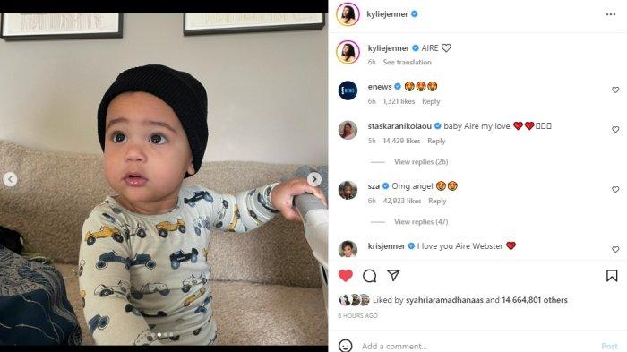 Kylie Jenner unggah potret sang putera yang diberi nama Aire. (Instagram/ @kyliejenner)
