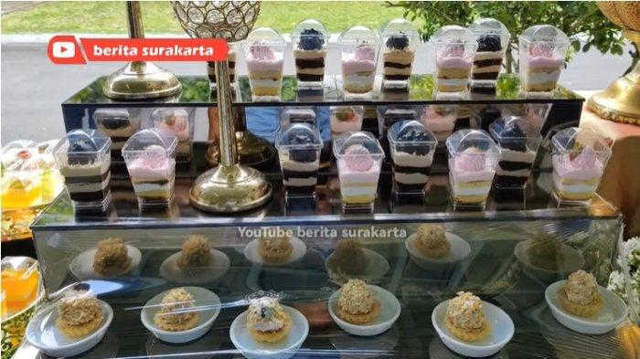 Anka menu yang akan disajikan dalam acara resepsi ngunduh mantu Erina Gudono dan Kaesang Pangarep. (Tangkapan Layar YouTube Berita Surakarta)
