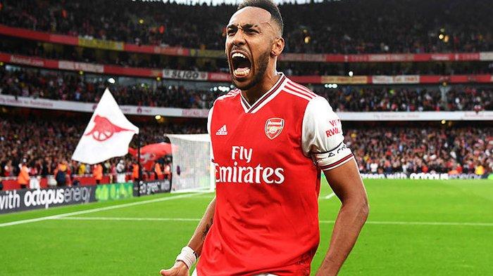 Pierre-Emerick Aubameyang saat membela Arsenal. (arsenal.com)