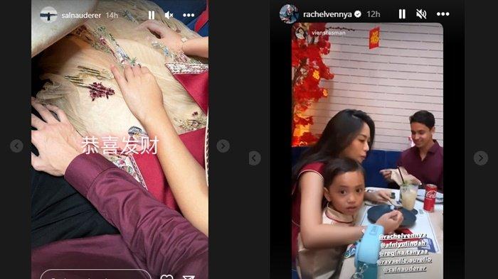 Dugaan Rachel Vennya dan Salim Nauderer Balikan menguat gegara keduanya terlihat rayakan Imlek bareng. (Instagram/@rachelvennya @salnauderer)