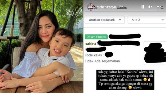 Rachel Vennya kaget ada yang mendaftarkan Hak kekayan Intelektual (Haki) nama Xabiru. Meski tak mempersoalkan, mantan istri Niko Al Hakim berharap kelak tak ada masalah dikemudian hari (Instagram/@rachelvennya)
