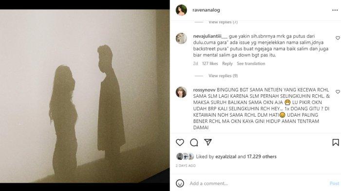 Potret siluet Rachel Vennya diduga dengan Salim Nauderer. Warganet menduga jika keduanya balikan. (Instagram/ @ravenanalog)
