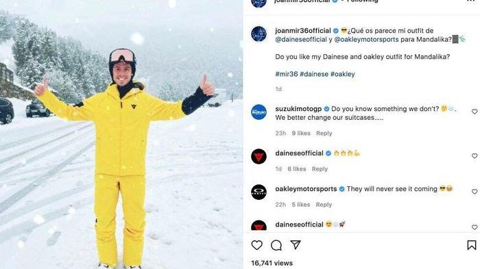 Joan Mir memposting unggahan kocak jelang MotoGP Indonesia 2022 alias MotoGP Mandalika
