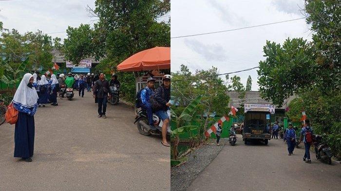 Lokasi diduga terjadi aksi Tawuran yang diduga melibatkan pelajar SMP di Banjarmasin, Jumat (25/11/2022).