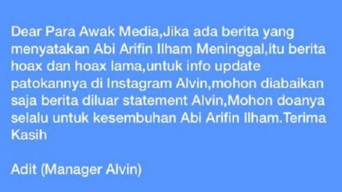 Keteranfan Adit, Asisten M Alvin Faiz.