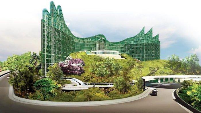 Desain pembangunan di Ibu Kota Negara Nusantara, Indonesia. Lokasi di Penajam Paser Utara, Provinsi Kalimantan Timur.