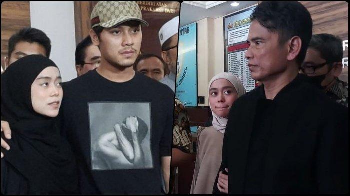 Kiri: Rizky Billar dan Lesti Kejora di Polres Metro Jakarta Selatan, Selasa (18/10/2022). Kanan: Lesti bersama ayahnya, Endang Mulyana di Polres Metro Jakarta Selatan, Jumat (14/10/2022). Kabar Lesti dan Rizky Billar terkini. Proses damai setelah dugaan kasus KDRT disebut tak dihadiri Endang Mulyana, ayah Lesti. Benarkah? Lalu di mana?