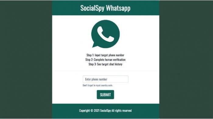 Laman Social Spy WhatsApp. Penasaran apakah social spy whatsapp berhasil atau langsung bisa sadap WhatsApp atau hack atau login SocialSpy? simak ulasannya.