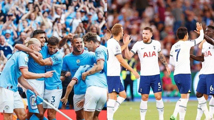 Para pemain Manchester City dan Tottenham.