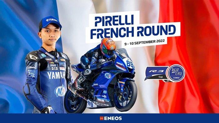 Pembalap tim bLU cRU Yamaha Racing Indonesia, Wahyu Nugroho.